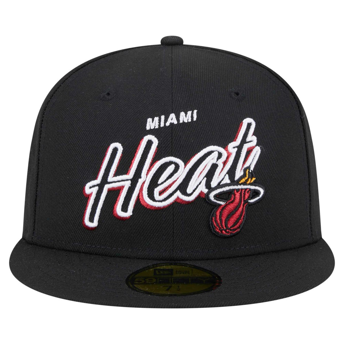Miami Heat Sport Night Script Sided 59FIFTY Fitted Hat - Black discount