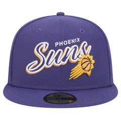 Phoenix Suns Sport Night Script Sided 59FIFTY Fitted Hat - Purple sale