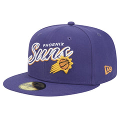 Phoenix Suns Sport Night Script Sided 59FIFTY Fitted Hat - Purple sale