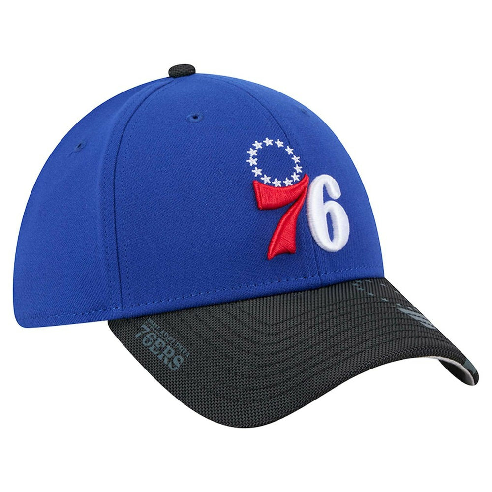 Philadelphia 76ers Sport Night Visor Hit 39THIRTY Flex Hat - Royal/Black on sale