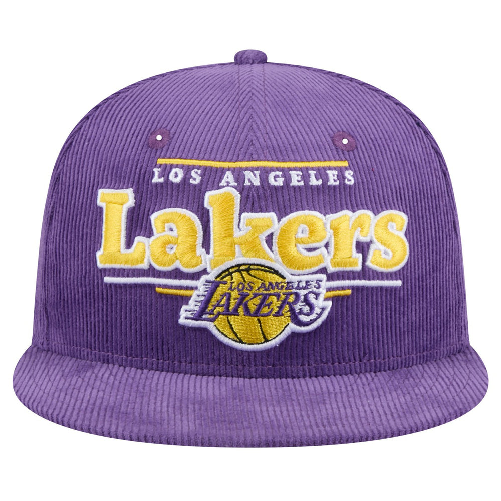 Los Angeles Lakers Throwback Display Corduroy 9FIFTY Snapback Hat - Purple cheap