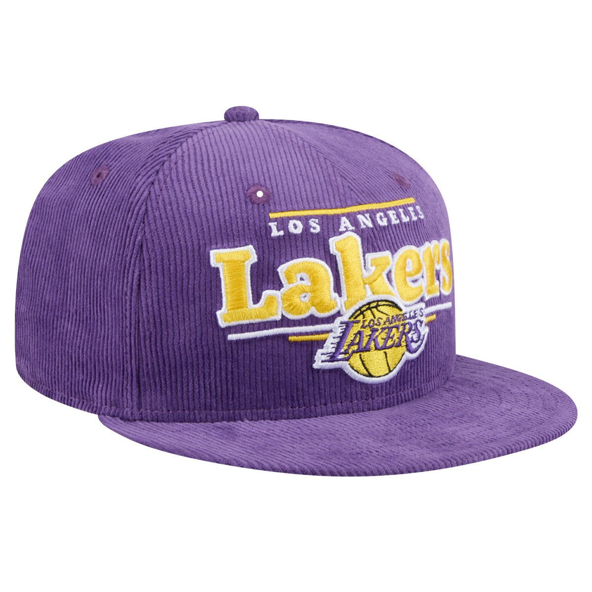 Los Angeles Lakers Throwback Display Corduroy 9FIFTY Snapback Hat - Purple cheap