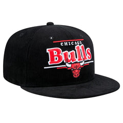 Chicago Bulls Throwback Display Corduroy 9FIFTY Snapback Hat - Black shop