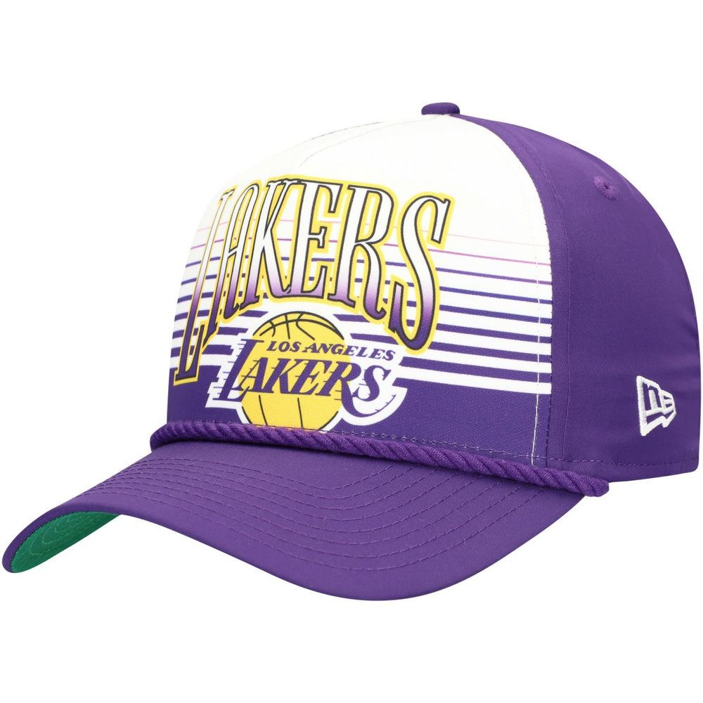 Los Angeles Lakers Purple Throwback Gradient A-Frame 9FORTY Adjustable Hat shop