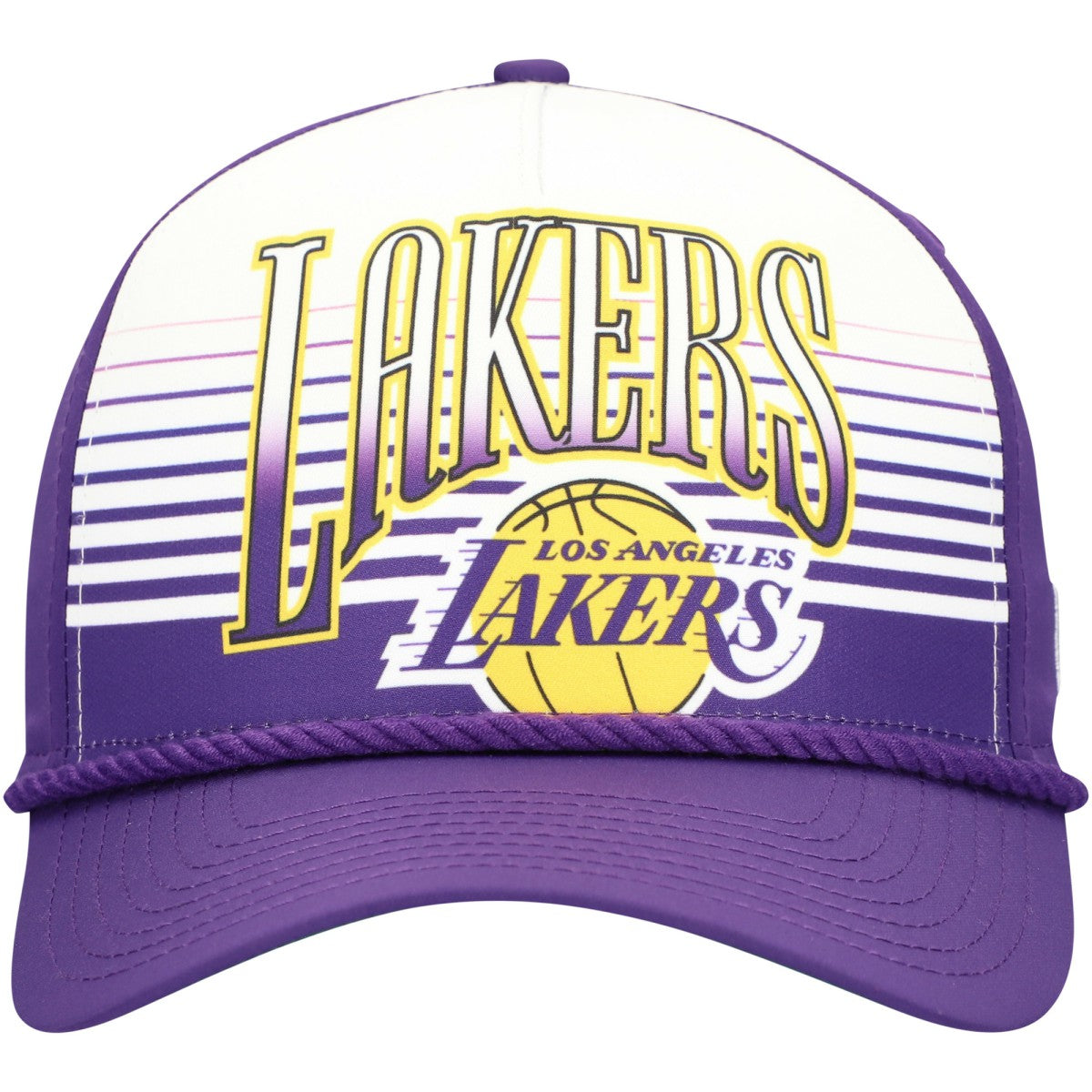 Los Angeles Lakers Purple Throwback Gradient A-Frame 9FORTY Adjustable Hat shop