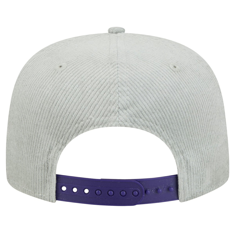 Los Angeles Lakers Throwback Corduroy Golfer Snapback Hat - Gray online