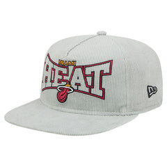 Miami Heat Throwback Corduroy Golfer Snapback Hat - Gray cheap