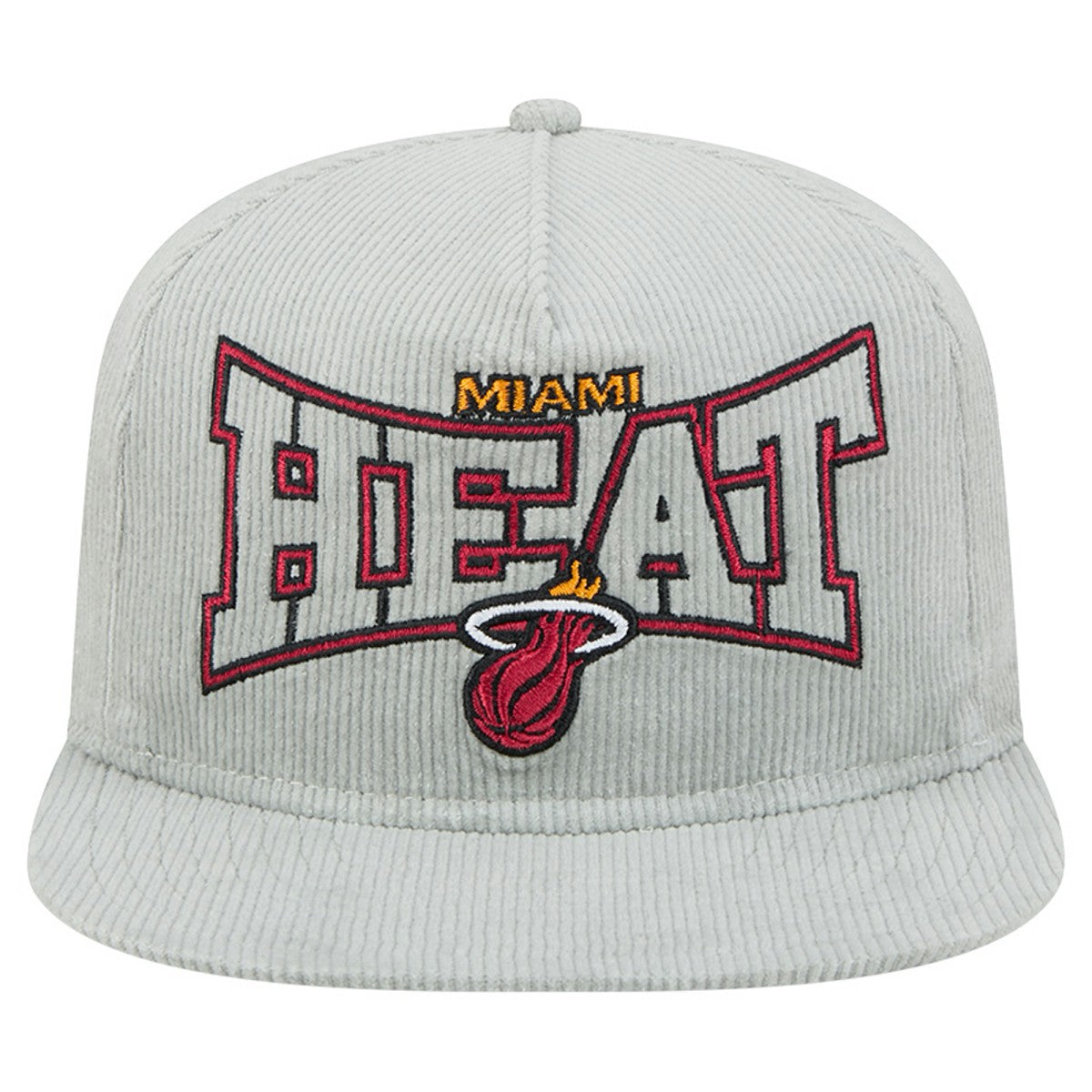 Miami Heat Throwback Corduroy Golfer Snapback Hat - Gray cheap