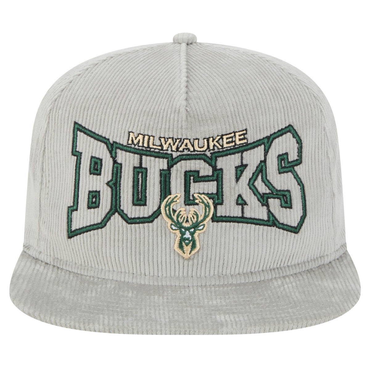 Milwaukee Bucks Throwback Corduroy Golfer Snapback Hat - Gray outlet