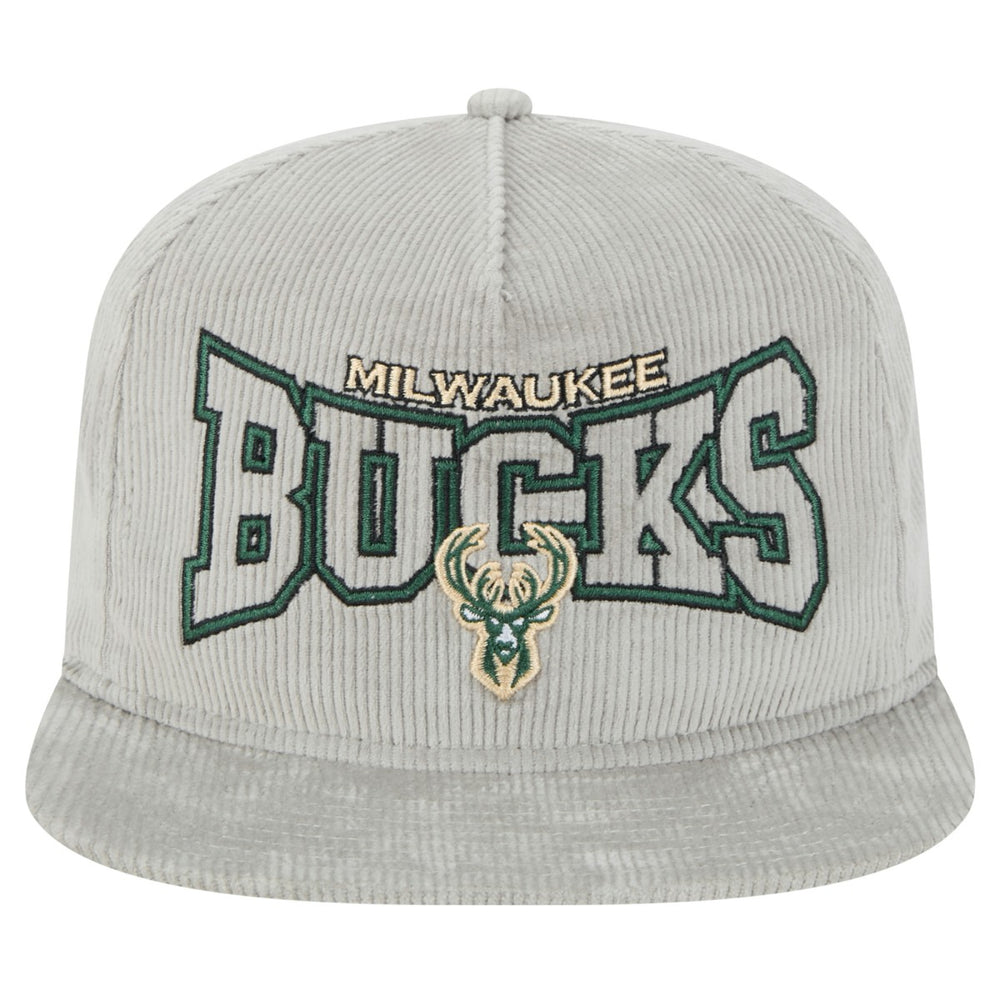 Milwaukee Bucks Throwback Corduroy Golfer Snapback Hat - Gray outlet
