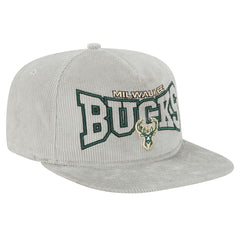 Milwaukee Bucks Throwback Corduroy Golfer Snapback Hat - Gray outlet