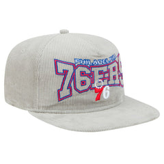 Philadelphia 76ers Throwback Corduroy Golfer Snapback Hat - Gray shop