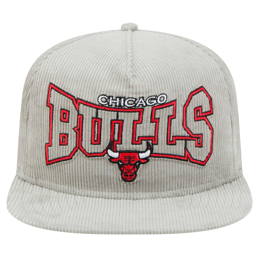 Chicago Bulls Throwback Corduroy Golfer Snapback Hat - Gray cheap