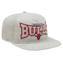 Chicago Bulls Throwback Corduroy Golfer Snapback Hat - Gray cheap