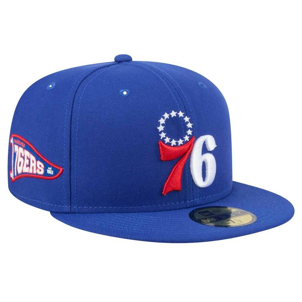 Philadelphia 76ers Throwback Pennant 59FIFTY Fitted Hat - Royal for sale