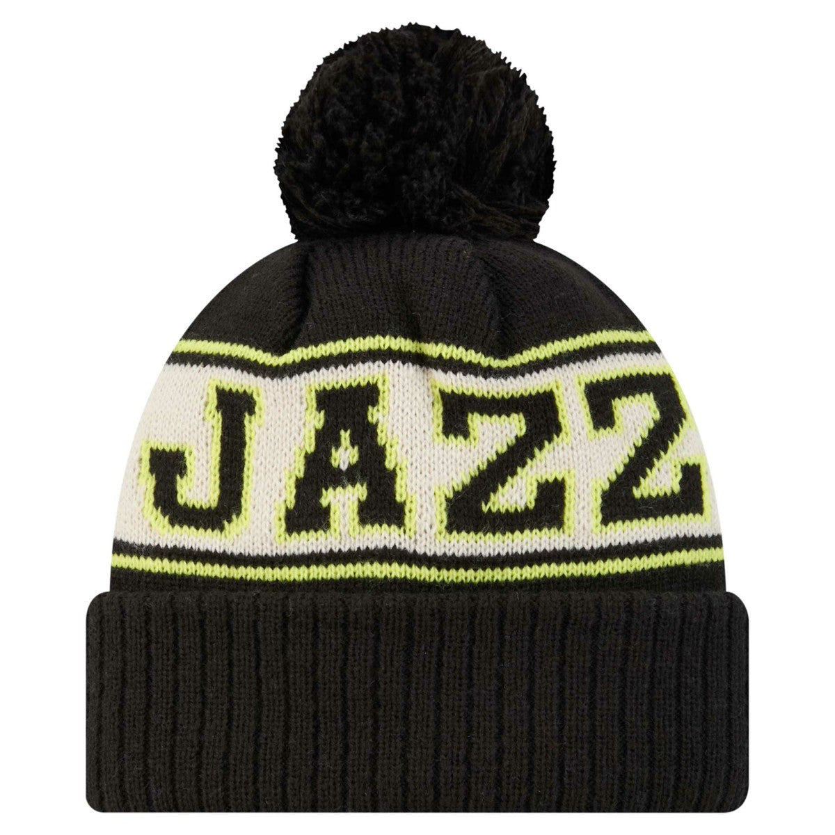 Utah Jazz Throwback Retro Cuffed Knit Hat with Pom - Black online