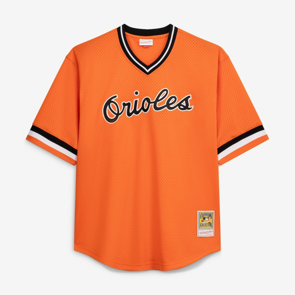 Cal Ripken Jr. Baltimore Orioles Profile Big & Tall Cooperstown Collection Mesh Batting Practice Jersey Orange
