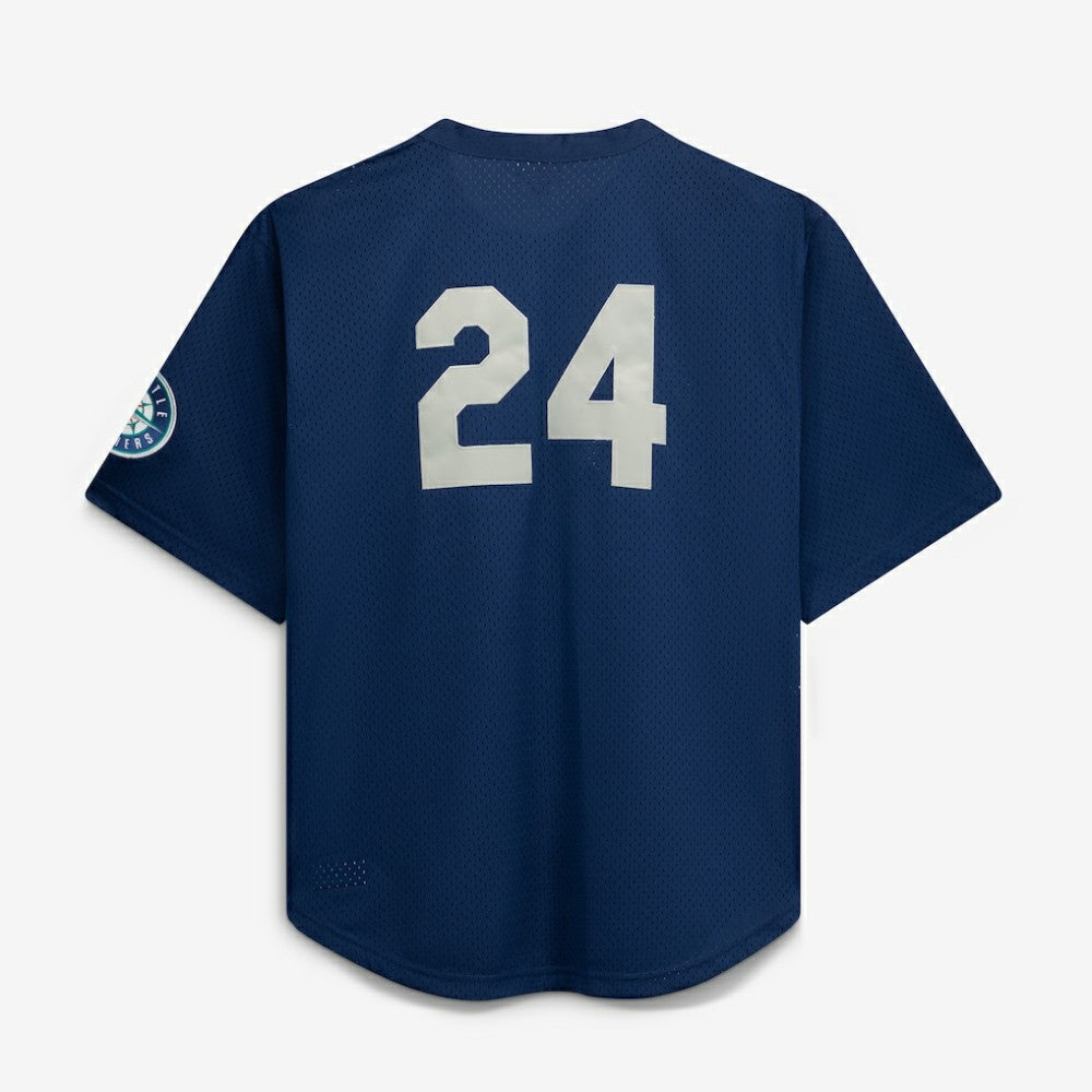 Seattle Mariners Big & Tall Cooperstown Collection Mesh Batting Practice Jersey Navy
