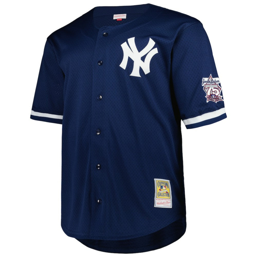 Derek Jeter New York Yankees Big & Tall Cooperstown Mesh Batting Practice Jersey Navy