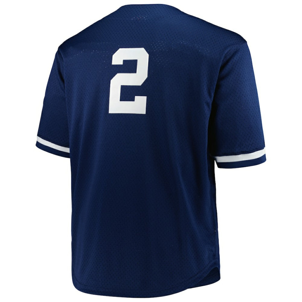 Derek Jeter New York Yankees Big & Tall Cooperstown Mesh Batting Practice Jersey Navy