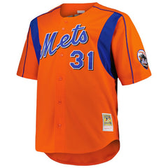 Mike Piazza New York Mets Big & Tall Cooperstown Mesh Batting Practice Jersey Orange