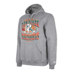 Miami Dolphins New Era Retro Pullover Hoodie - Heather Gray cheap