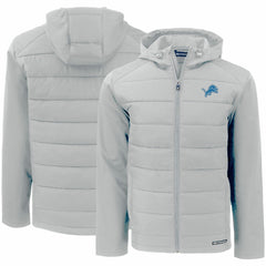 Detroit Lions Cutter & Buck Evoke PrimaLoft Hybrid Eco Softshell Recycled Full-Zip Hooded Jacket - Gray sale