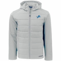 Detroit Lions Cutter & Buck Evoke PrimaLoft Hybrid Eco Softshell Recycled Full-Zip Hooded Jacket - Gray sale