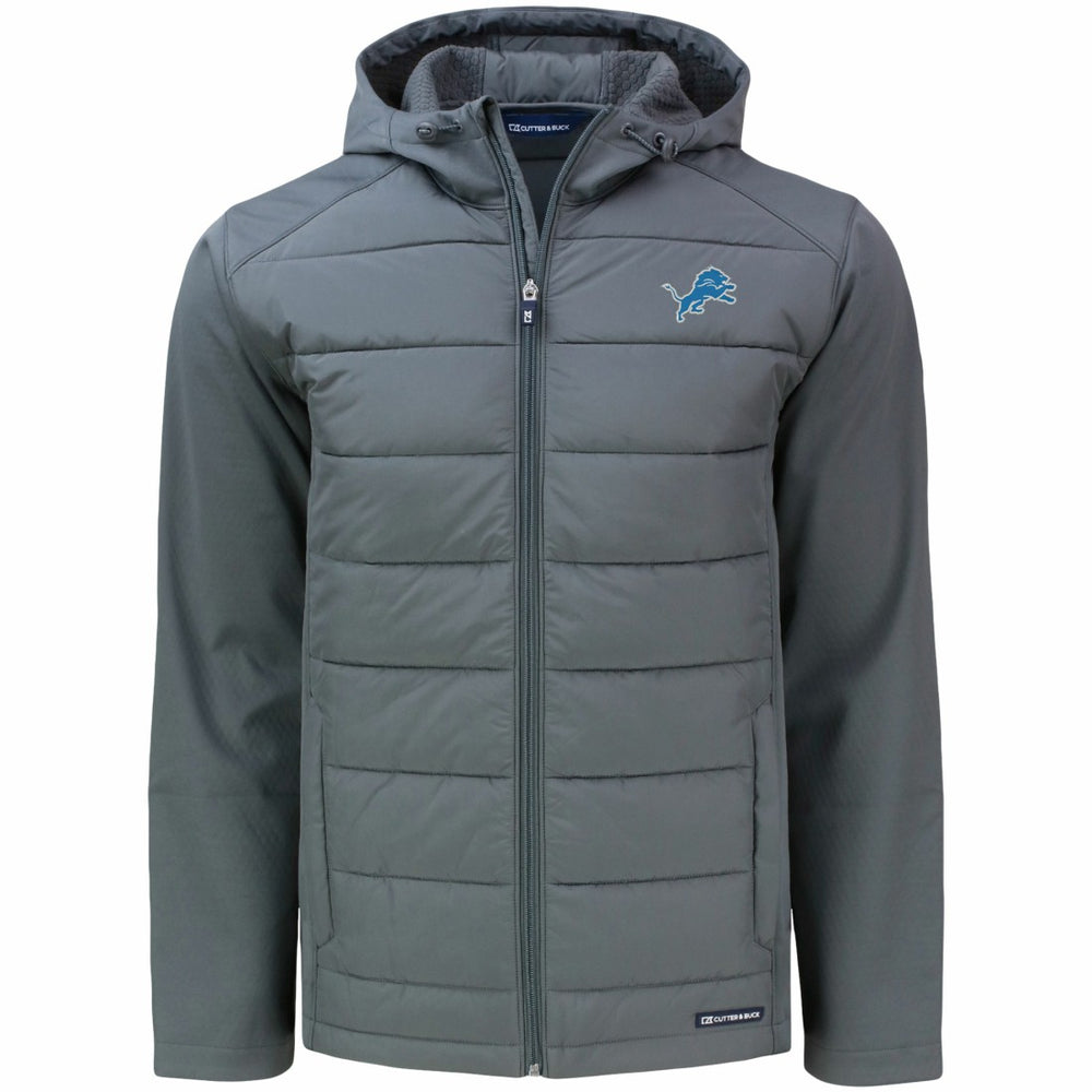 Detroit Lions Cutter & Buck Evoke PrimaLoft Hybrid Eco Softshell Recycled Full-Zip Hooded Jacket - Gray outlet