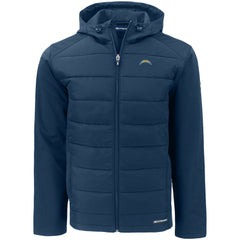 Los Angeles Chargers Cutter & Buck Evoke PrimaLoft Hybrid Eco Softshell Recycled Full-Zip Hooded Jacket - Navy cheap