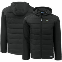 Green Bay Packers Cutter & Buck Evoke PrimaLoft Hybrid Eco Softshell Recycled Full-Zip Hooded Jacket - Black online