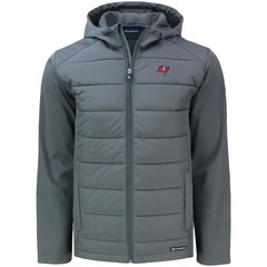 Tampa Bay Buccaneers Cutter & Buck Evoke PrimaLoft Hybrid Eco Softshell Recycled Full-Zip Hooded Jacket - Gray discount