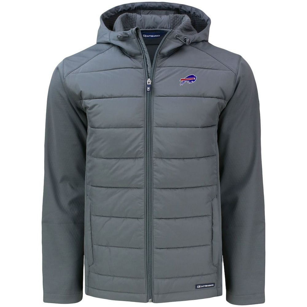 Buffalo Bills Cutter & Buck Evoke PrimaLoft Hybrid Eco Softshell Recycled Full-Zip Hooded Jacket - Gray outlet