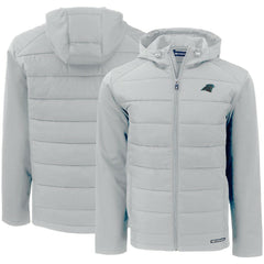 Carolina Panthers Cutter & Buck Evoke PrimaLoft Hybrid Eco Softshell Recycled Full-Zip Hooded Jacket - Gray discount