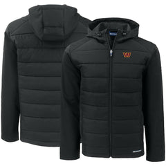 Washington Commanders Cutter & Buck Evoke PrimaLoft Hybrid Eco Softshell Recycled Full-Zip Hooded Jacket - Black sale