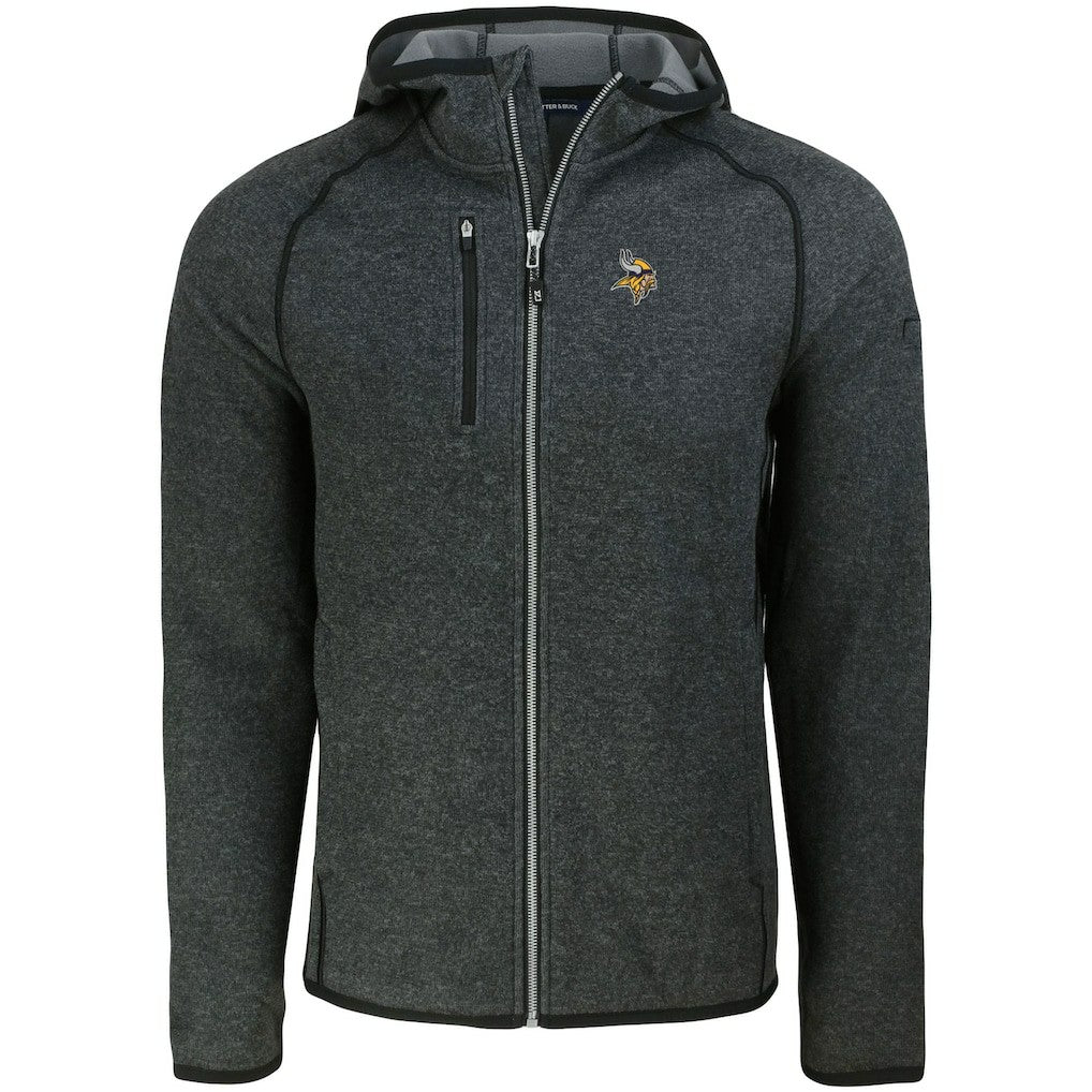 Minnesota Vikings Cutter & Buck Mainsail Full-Zip Hooded Jacket - Heather Charcoal online
