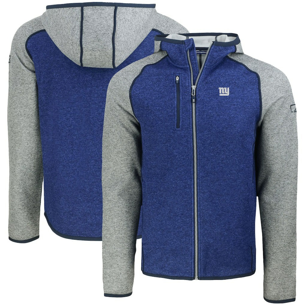 New York Giants Cutter & Buck Mainsail Full-Zip Hooded Jacket - Heather Royal cheap