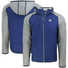 New York Giants Cutter & Buck Mainsail Full-Zip Hooded Jacket - Heather Royal cheap