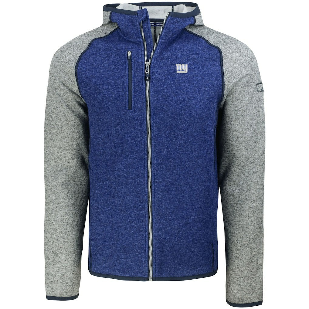 New York Giants Cutter & Buck Mainsail Full-Zip Hooded Jacket - Heather Royal cheap