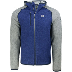 New York Giants Cutter & Buck Mainsail Full-Zip Hooded Jacket - Heather Royal cheap