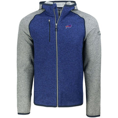 Buffalo Bills Cutter & Buck Mainsail Full-Zip Hooded Jacket - Heather Royal cheap