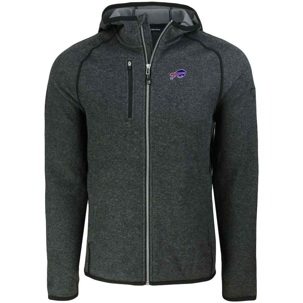 Buffalo Bills Cutter & Buck Mainsail Full-Zip Hooded Jacket - Heather Charcoal sale