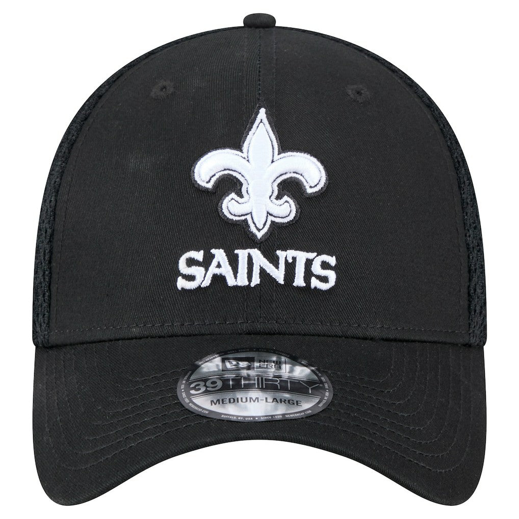 New Era New Orleans Saints Black Main Neo 39THIRTY Flex Hat on sale
