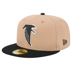 Atlanta Falcons New Era Throwback Logo Main 59FIFTY Fitted Hat - Tan for sale