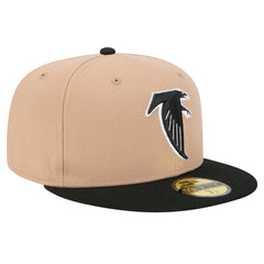 Atlanta Falcons New Era Throwback Logo Main 59FIFTY Fitted Hat - Tan for sale