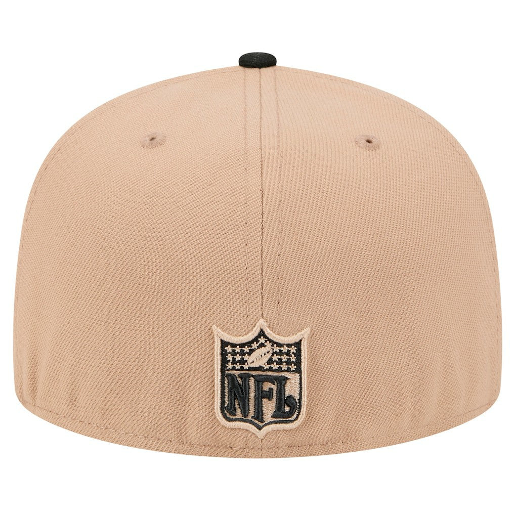 Atlanta Falcons New Era Throwback Logo Main 59FIFTY Fitted Hat - Tan for sale