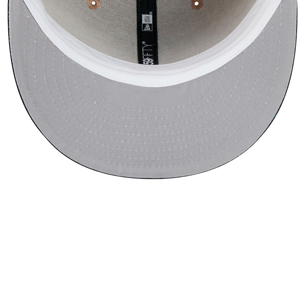 Atlanta Falcons New Era Throwback Logo Main 59FIFTY Fitted Hat - Tan for sale