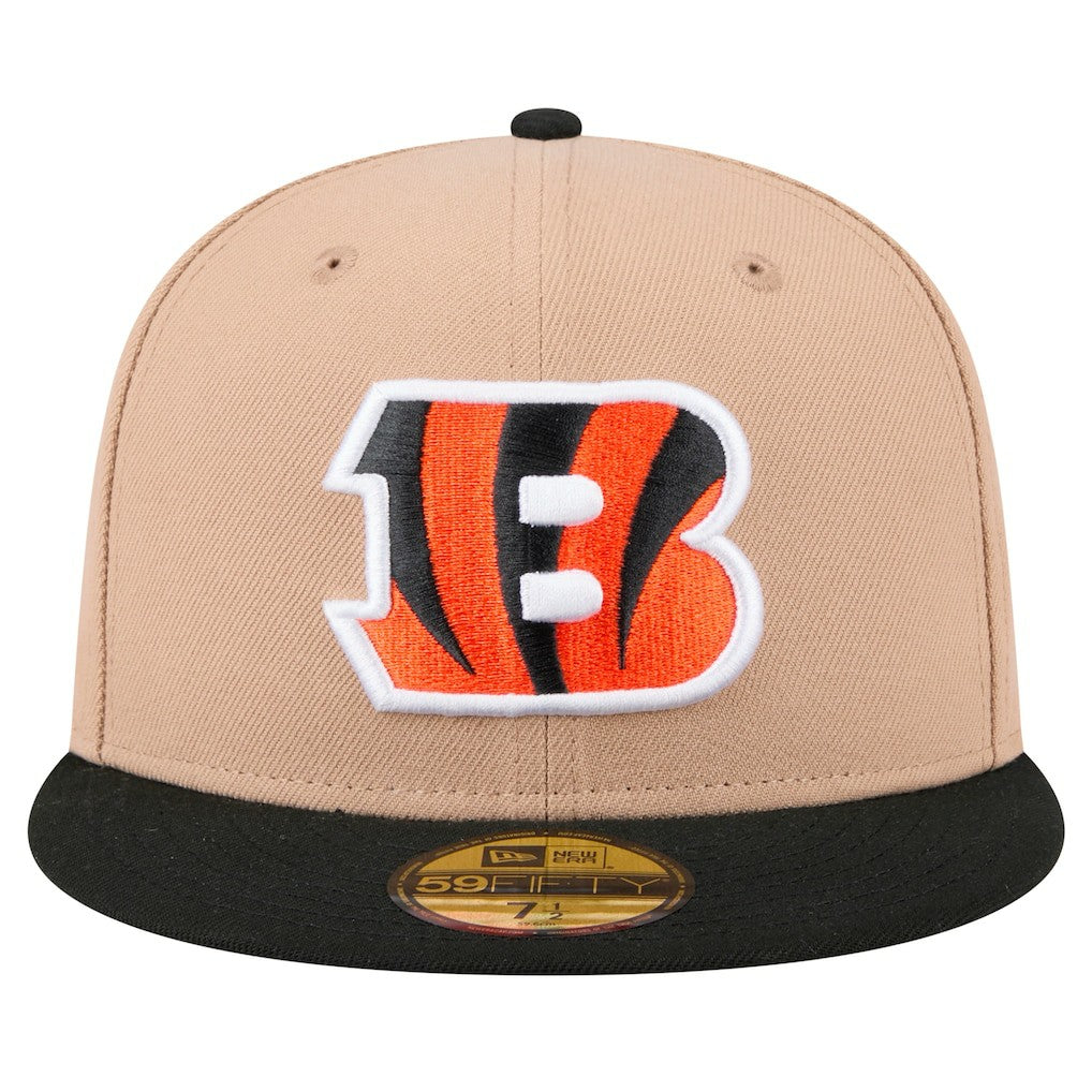 Cincinnati Bengals New Era Logo Main 59FIFTY Fitted Hat - Tan outlet