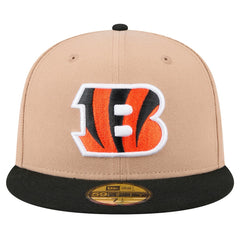 Cincinnati Bengals New Era Logo Main 59FIFTY Fitted Hat - Tan outlet