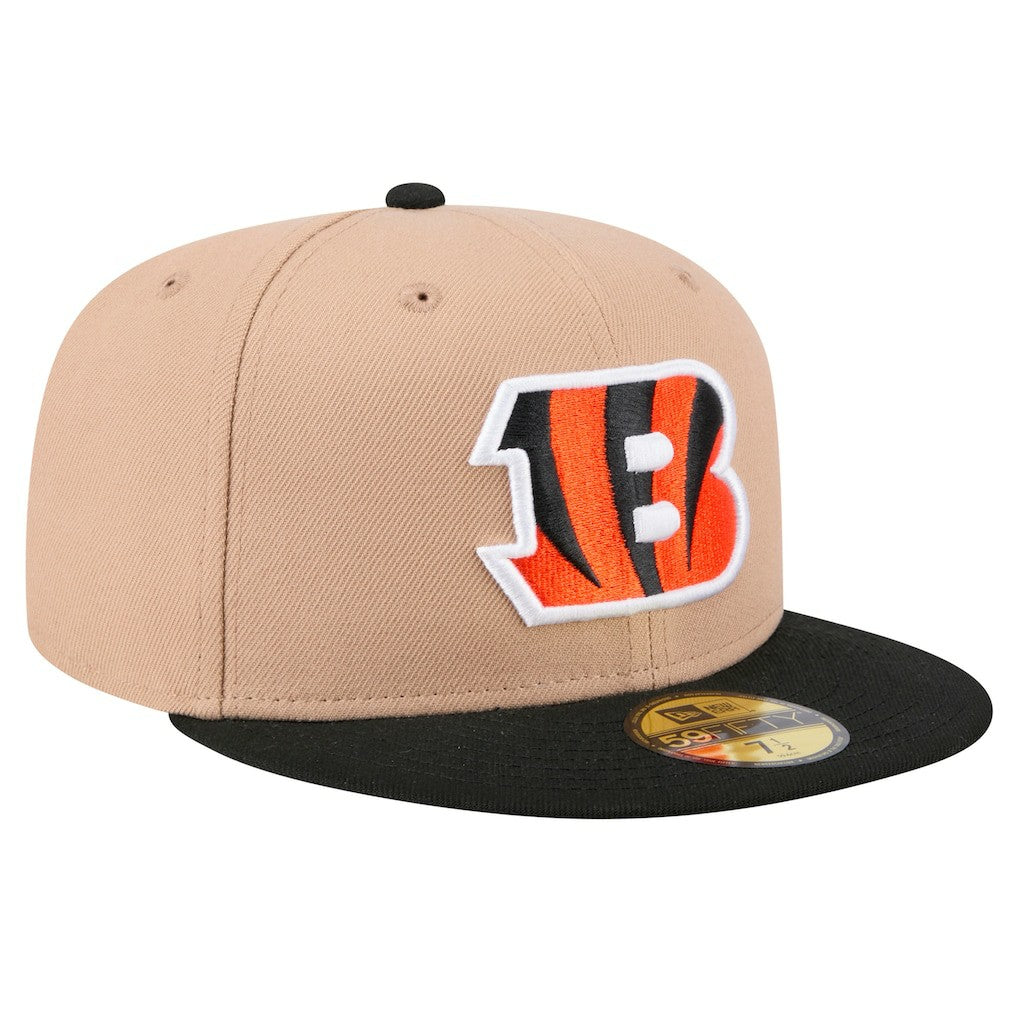 Cincinnati Bengals New Era Logo Main 59FIFTY Fitted Hat - Tan outlet